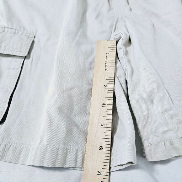 Basic Editions Boys Shorts Beige 14/16 100% Cotton Cargo Pockets Elastic Waist - Picture 4 of 13